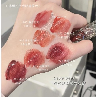 رژ لب مایع خیس کریستالی گگ بیر GEGE BEAR Crystal Lip Glaze