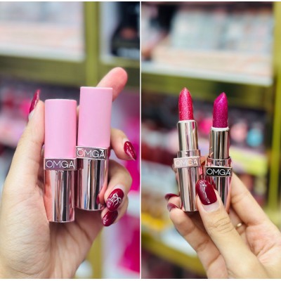رژ لب و لیپ بالم  شاین برلیان  OMGA Lipstick Brilliant