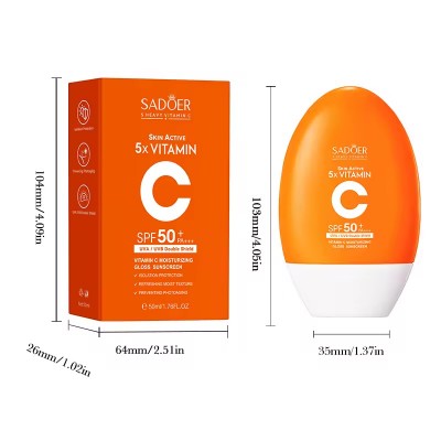 کرم ضد آفتاب روشن کننده ویتامین سی سادور Spf 50