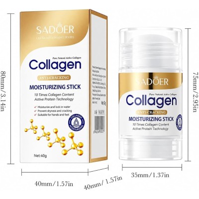 کرم استیکی کلاژن روشن و نرم کننده و آبرسان و ترک دست و پا سادور Sadoer Collagen Anti Cracking